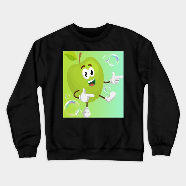 Cute Apple Design Crewneck Sweatshirt by Rumah Animaton